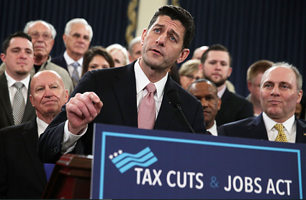 Trump garners support from Senate and House of Representatives to pass the $1.5 trillion tax overhaul.