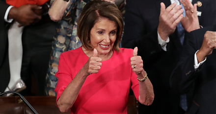 With majority control, House Democrats pass 2 bills to reopen the U.S. government without funding the Trump border wall.